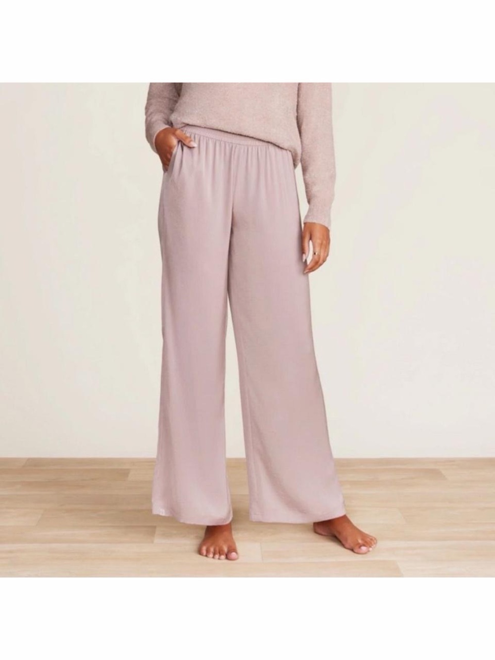 Barefoot Dreams Wide-Leg Lounge Pants in Dusty Rose